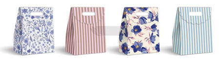 Torebka prezentowa z zap.na rzep duża mix