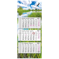 Kalendarz 2026 trójdzielny główka płaska Mazury