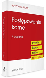 Postępowanie karne. Pytania. Kazusy. Tablice...