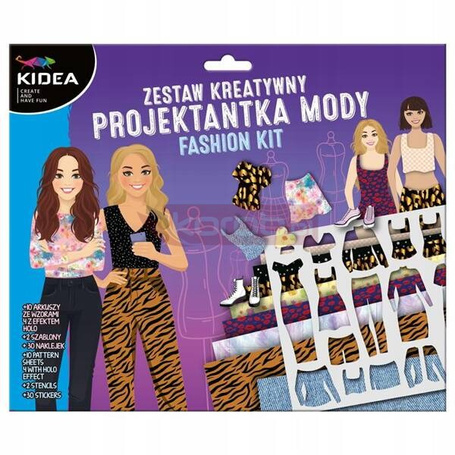 PROJEKTANTKA MODY ZESTAW KREATYWNY z szablonami FASHION KIT 7340