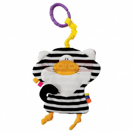 Zawieszka Szeleścik kontrastowy Kot Pasiak