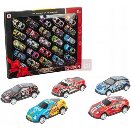 Auta metal pull back 25szt