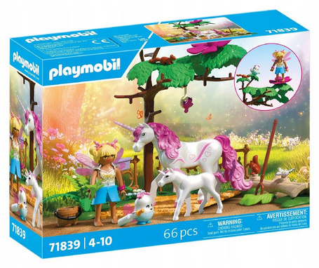 PLAYMOBIL 71839 Magiczna stajnia jednorożców dla mamy i źreb zestaw +4 lata