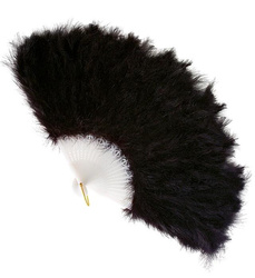 Czarny elegancki wachlarz z piór