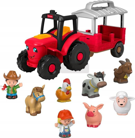 FISHER PRICE LITTLE PEOPLE TRAKTOR FARMA, interaktywna zabawka dla malucha JLM99