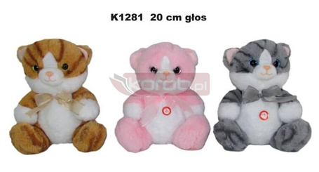 Kot z głosem 20cm MIX