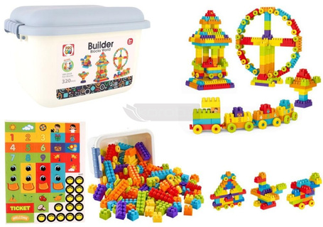 Klocki budowlane w skrzyni 320el