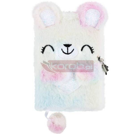 Pamiętnik pluszowy z kłódką Miś DERFORM