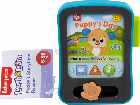 FISHER PRICE CZYTNIK SZCZENIACZKA tablet, interaktywna zabawka dla malucha JGX03