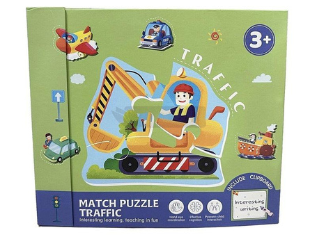 Puzzle i tablica suchościeralna z długopisem