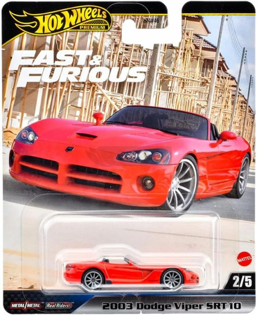 HOT WHEELS PREMIUM FAST AND FURIOUS 2/5 2003 Dodge Viper SRT 10 JBL85