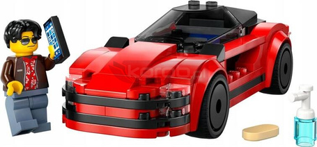 LEGO CITY 60448 Czerwony samochód sportowy, zestaw klocków dla dzieci +5