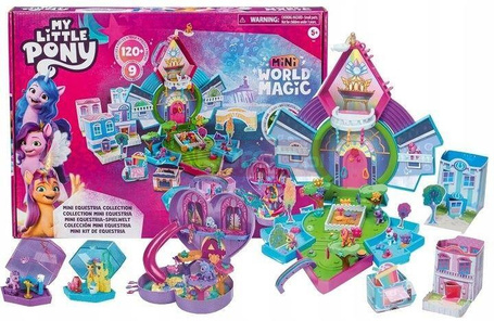 MY LITTLE PONY MINI ŚWIAT EQUESTRIA + 9 mini kucyków zestaw do zabawy F4381
