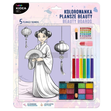 Kolorowanka plansze beauty Kidea KIDEA