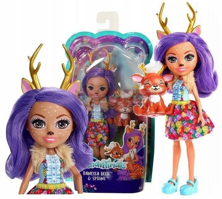 ENCHANTIMALS LALKA DANEESA DEER + JELONEK FXM75