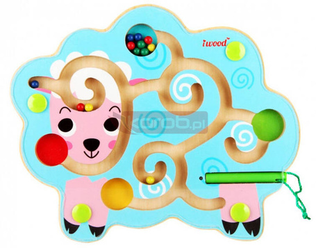 Drewniany labirynt magnetyczny Owieczka