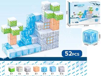 Klocki magnetyczne kostki 3D 52el