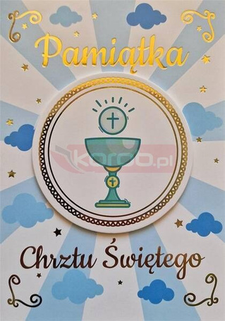 Karnet Chrzest chłopiec