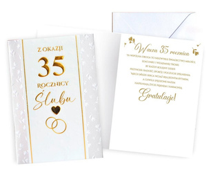 Karnet Rocznica ślubu 35
