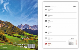 Kalendarz 2026 biurkowy pionowy mix