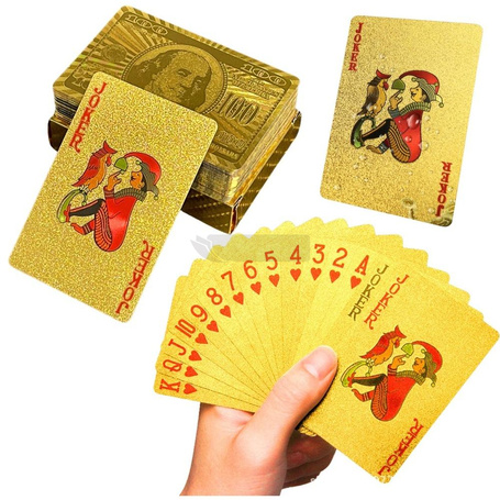 Karty eleganckie banknot dolar złote talia