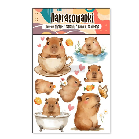 Naprasowanki Termo Naklejki na Ubrania Kapibara