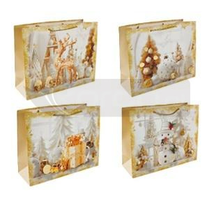 Torebka prezentowa M Boże Narodzenie platera mix