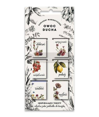Zakładki magnetyczne - Owoc Ducha 6szt
