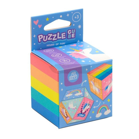 Puzzle w kształcie kostki Jednorożec