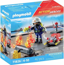 PLAYMOBIL ACT!ON HEROES 71826 STRAŻAK Z POMPĄ WODNĄ zestaw dla dzieci