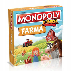 GRA PLANSZOWA MONOPOLY JUNIOR FARMA gra dla dzieci +5 lat