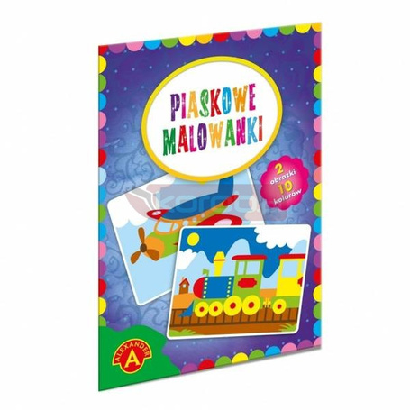 Piaskowe malowanki Pociąg, Samolot