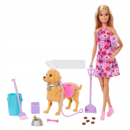 LALKA BARBIE MALIBU SPACER Z PIESKIEM CZYŚCIOSZKIEM zestaw dla dzieci +3 JJB46