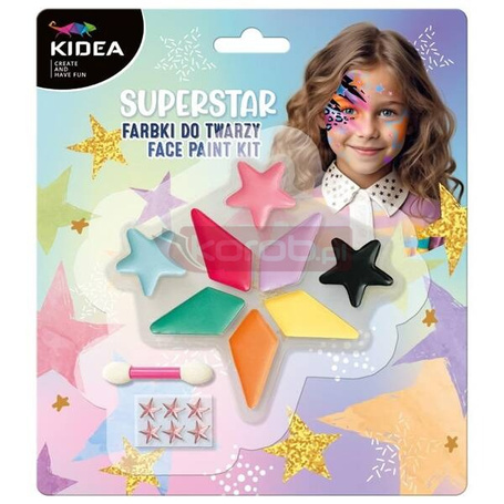 Farbki do twarzy gwiazda 8 kolorów KIDEA