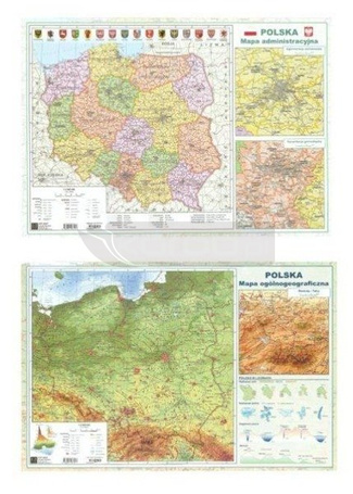 Mapa Polski A2 Dwustronna laminowana ART-MAP
