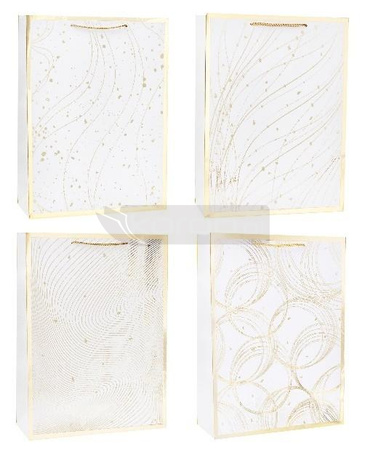 Torebka ozdobna 18x23x8cm hot-stamp mix ROZETTE