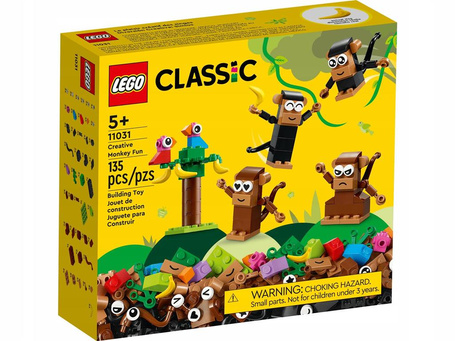 LEGO CLASSIC 11031 KREATYWNA MAŁPIA ZABAWA zestaw klocków dla dzieci +5 lat