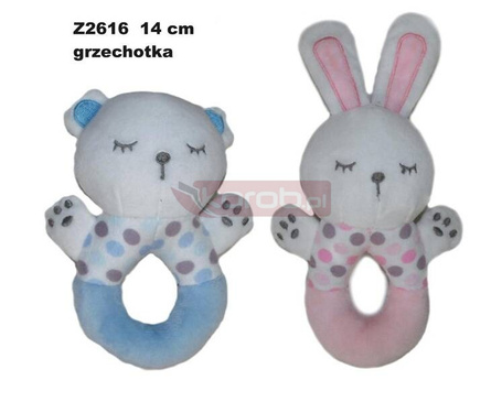 Grzechotka zwierzęta 14cm MIX