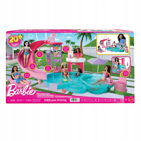 LALKA BARBIE BASEN MARZEŃ ze zjeżdżalnią, jacuzzi + akcesoria