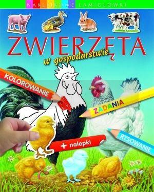 Zwierzęta w gospodarstwie. Naklejkowe łamigłówki