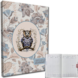 Kalendarz 2026 A5 tygodniowy rozkładówka Sowa Boho