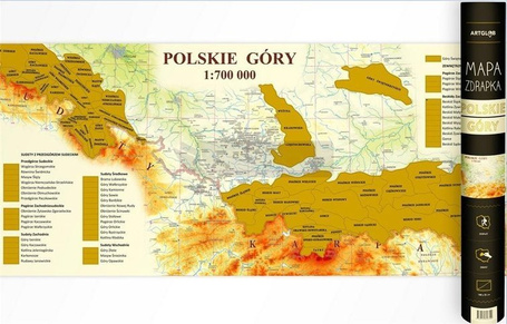 Mapa zdrapka - Polskie Góry 1:700 000