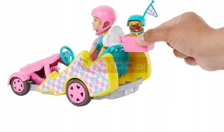 BARBIE LALKA STACIE W GOKARCIE z pieskiem HRM08