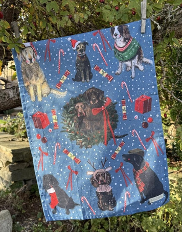 Ręcznik kuchenny Świąteczne psy Święta