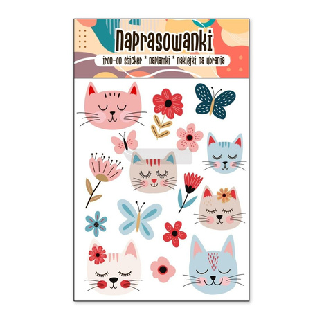 Naprasowanki Termo Naklejki na Ubrania Kotki