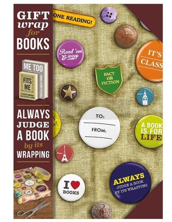 Gift wrap Papier do książki Book badges