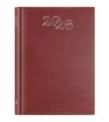 Kalendarz 2026 A5 dzienny standard czerwony
