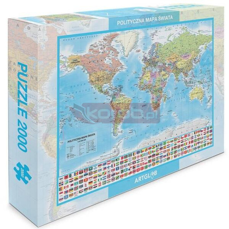 Puzzle 2000 - Świat polityczny mapa 1:42 000 000