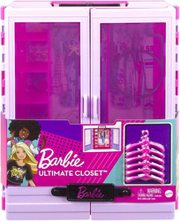 BARBIE SZAFA NA UBRANKA GARDEROBA dla lalki + wieszaki na ubranka lalki HJL65