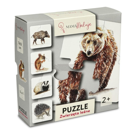 Puzzle 4-elementowe Zwierzęta leśne
